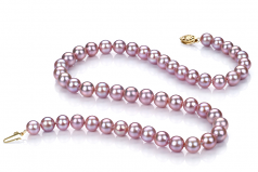 7-8mm AA Quality Freshwater Cultured Pearl Necklace in Lavender