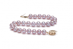 6-7mm AAA Quality Freshwater Cultured Pearl Bracelet in Lavender