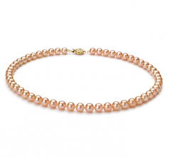 6-7mm AAA Quality Freshwater Cultured Pearl Necklace in Pink