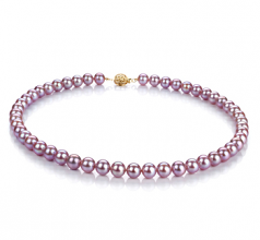 7-8mm AAAA Quality Freshwater Cultured Pearl Necklace in Lavender