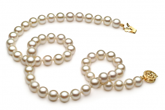 6-7mm AA Quality Japanese Akoya Cultured Pearl Necklace in White