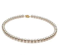 6.5-7mm AAA Quality Japanese Akoya Cultured Pearl Necklace in White