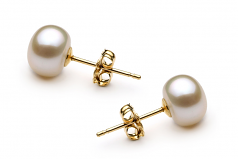 6-7mm AAA Quality Freshwater Cultured Pearl Set in White