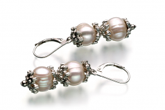 8-9mm A Quality Freshwater Cultured Pearl Set in MarieAnt White