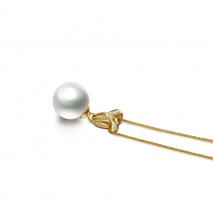 10-11mm AAA Quality South Sea Cultured Pearl Pendant in Monica White