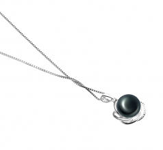 9-10mm AA Quality Freshwater Cultured Pearl Pendant in Bobbie Black