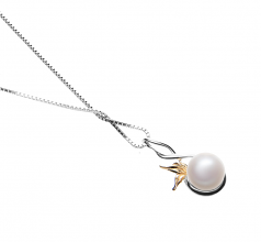 8-9mm AAA Quality Freshwater Cultured Pearl Pendant in Hester White