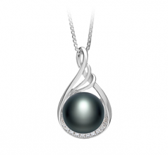 10-11mm AAA Quality Freshwater Cultured Pearl Pendant in Lori Black