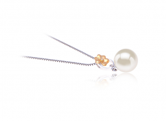 9-10mm AAAA Quality Freshwater Cultured Pearl Pendant in Pamela White
