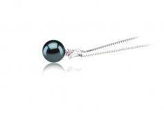 9-10mm AAA Quality Tahitian Cultured Pearl Pendant in Lauren Black