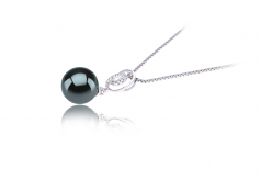 9-10mm AAA Quality Tahitian Cultured Pearl Pendant in Kimberly Black