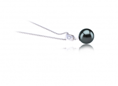 9-10mm AAA Quality Tahitian Cultured Pearl Pendant in Nicole Black