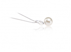 9-10mm AAAA Quality Freshwater Cultured Pearl Pendant in Courtney White