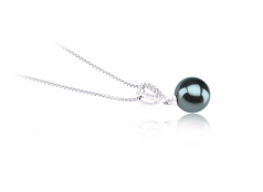 9-10mm AAA Quality Tahitian Cultured Pearl Pendant in Karen Black