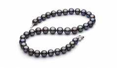 11.1-12.9mm AAA Quality Tahitian Cultured Pearl Necklace in Multicolor