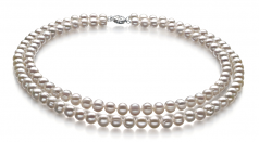 6-7mm A Quality Freshwater Cultured Pearl Set in Juliane White