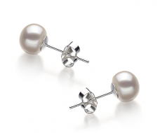 6-7mm A Quality Freshwater Cultured Pearl Set in Juliane White
