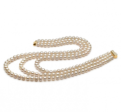 6-7mm AA Quality Freshwater Cultured Pearl Necklace in Dianna White