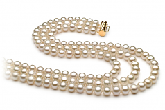 6-7mm AA Quality Freshwater Cultured Pearl Necklace in Dianna White