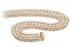 6-7mm AA Quality Freshwater Cultured Pearl Necklace in Dianna White