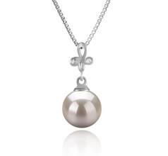 7-8mm AA Quality Japanese Akoya Cultured Pearl Pendant in Coralie White