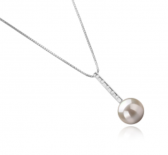 10-11mm AAAA Quality Freshwater Cultured Pearl Pendant in Vanna White