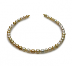 8.2-12mm Baroque Quality South Sea Cultured Pearl Necklace in 18-inch Multicolor