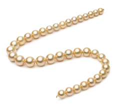 10-13.3mm AAA Quality South Sea Cultured Pearl Necklace in 18-inch Gold
