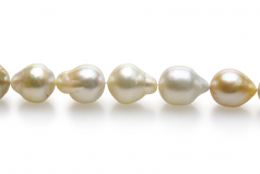 10-13mm Baroque Quality South Sea Cultured Pearl Necklace in 18-inch Multicolor