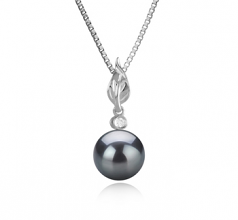 8-9mm AAAA Quality Freshwater Cultured Pearl Pendant in Miriah Black