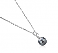 8-9mm AA Quality Japanese Akoya Cultured Pearl Pendant in Kacey Black