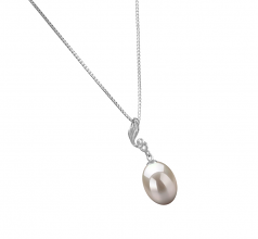 10-11mm AAA Quality Freshwater Cultured Pearl Pendant in Deborah White