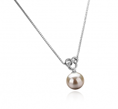 9-10mm AAAA Quality Freshwater Cultured Pearl Pendant in Adelina White