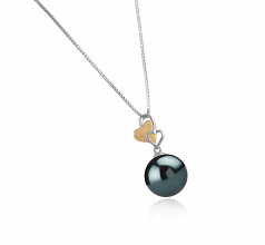 11-12mm AAA Quality Tahitian Cultured Pearl Pendant in Felicia Black