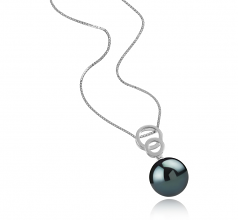 12-13mm AAA Quality Tahitian Cultured Pearl Pendant in Marlo Black
