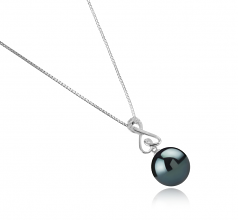 12-13mm AAA Quality Tahitian Cultured Pearl Pendant in Patsy Black