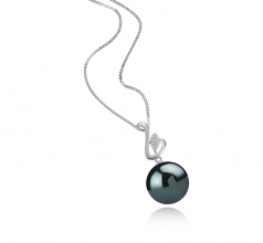 12-13mm AAA Quality Tahitian Cultured Pearl Pendant in Dixie Black