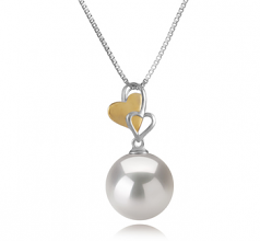 11-12mm AAAA Quality Freshwater - Edison Cultured Pearl Pendant in Felicia White