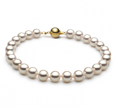 6.5-7mm Hanadama - AAAA Quality Japanese Akoya Cultured Pearl Bracelet in Hanadama 8-inch White