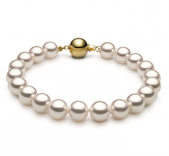 7.5-8mm Hanadama - AAAA Quality Japanese Akoya Cultured Pearl Bracelet in Hanadama 8-inch White