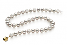 7.5-8mm Hanadama - AAAA Quality Japanese Akoya Cultured Pearl Necklace in Hanadama 16-inch White