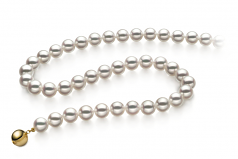 7-7.5mm Hanadama - AAAA Quality Japanese Akoya Cultured Pearl Necklace in Hanadama 18-inch White