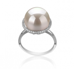 12-13mm AA+ Quality Freshwater - Edison Cultured Pearl Ring in Yanaka White