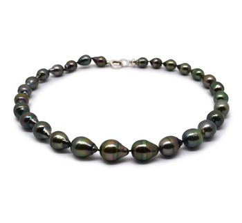 9-12mm Baroque Quality Tahitian Cultured Pearl Necklace in 17-inch Black Crimson 9-12mm Baroque Quality Tahitian Cultured Pearl Necklace in 17-inch Black Crimson