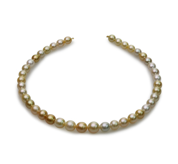 8.2-12mm Baroque Quality South Sea Cultured Pearl Necklace in 18-inch Multicolor