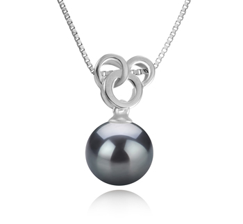 9-10mm AAA Quality Tahitian Cultured Pearl Pendant in Adelina Black 9-10mm AAA Quality Tahitian Cultured Pearl Pendant in Adelina Black