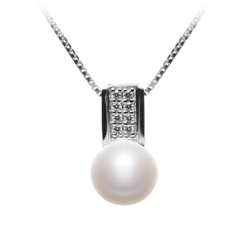 8-9mm AAA Quality Freshwater Cultured Pearl Pendant in Alina White 8-9mm AAA Quality Freshwater Cultured Pearl Pendant in Alina White