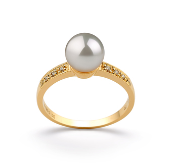 7.5-8mm AAA Quality Japanese Akoya Cultured Pearl Ring in Anne White 7.5-8mm AAA Quality Japanese Akoya Cultured Pearl Ring in Anne White