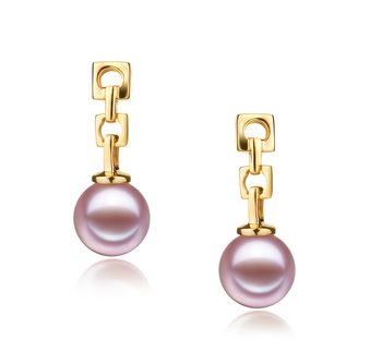 6-7mm AAAA Quality Freshwater Cultured Pearl Earring Pair in Anya Lavender 6-7mm AAAA Quality Freshwater Cultured Pearl Earring Pair in Anya Lavender