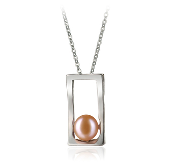 7-8mm AA Quality Freshwater Cultured Pearl Pendant in Athena Pink 7-8mm AA Quality Freshwater Cultured Pearl Pendant in Athena Pink